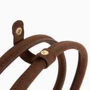 Bolso tote de piel de becerro de ante con doble cremallera y bandolera