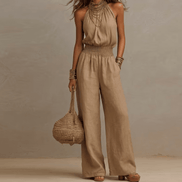 MONO HALTER CON CINTURA AJUSTADA