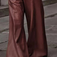 Pantalones de cintura alta y pierna ancha