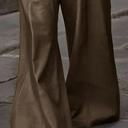 Pantalones de cintura alta y pierna ancha