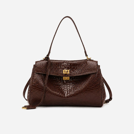Bolso de mano elegante Pénélope — Chocolate