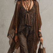 Conjunto Tres Piezas Bohemio Leopardo Degradado