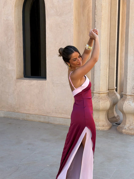 Vestido Oasis en burdeos