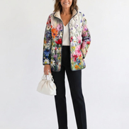 Chaqueta Acolchada Flores Silvestres