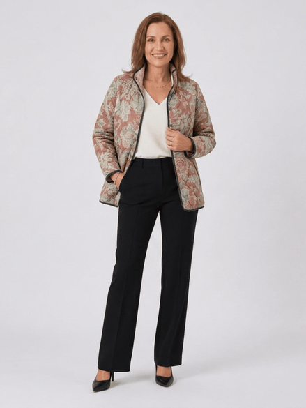 Chaqueta Acolchada Damasco Terracota