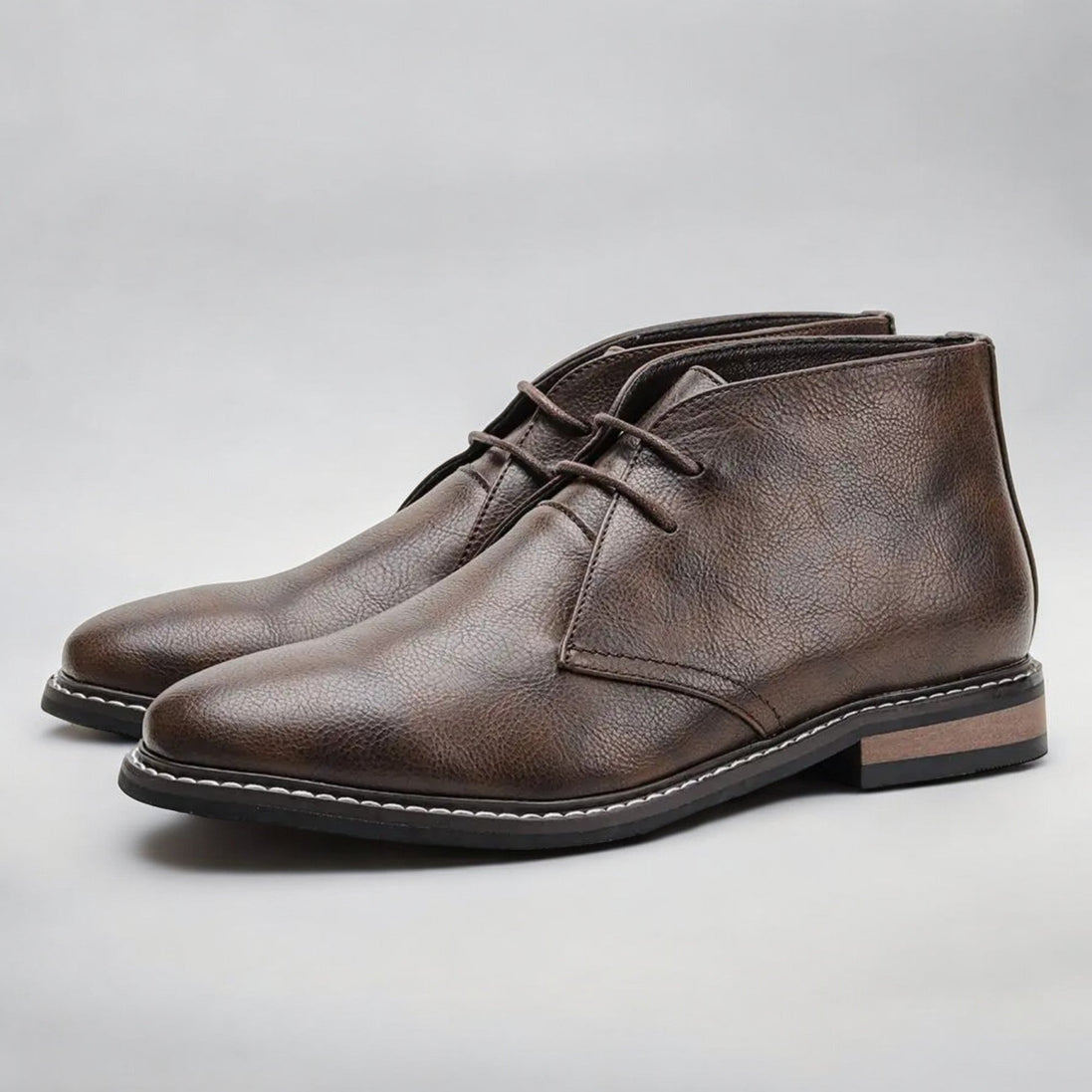 Botas Chukka hombre cuero elegante con cordones – botines casual formales cómodos