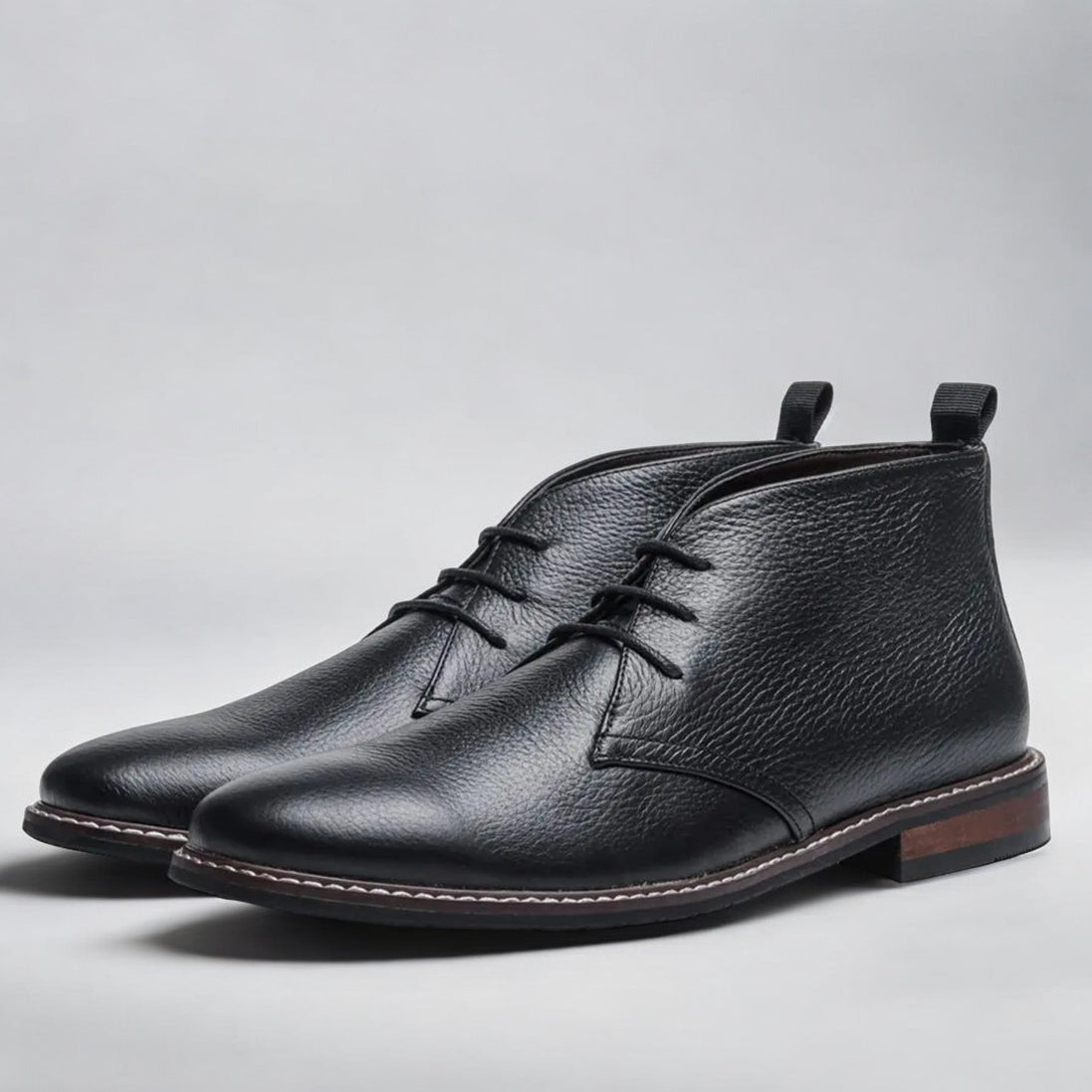 Botas Chukka hombre cuero elegante con cordones – botines casual formales cómodos