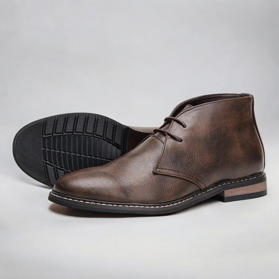 Botas Chukka hombre cuero elegante con cordones – botines casual formales cómodos