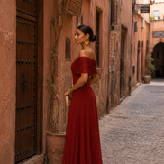 Vestido de Toledo en terracota