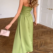 Liora | Vestido Midi Elegante Sin Tirantes