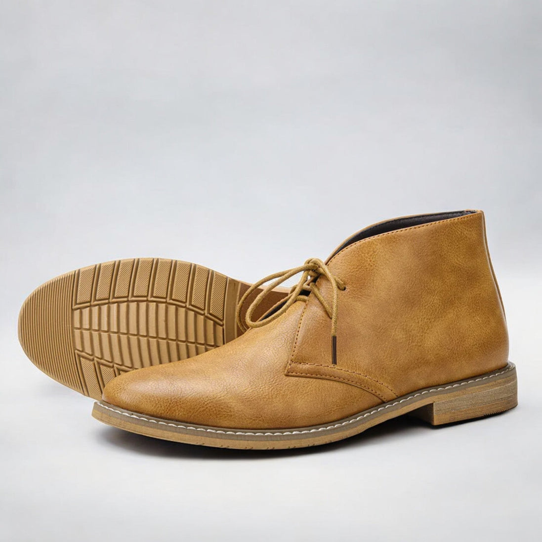 Botas Chukka hombre cuero elegante con cordones – botines casual formales cómodos
