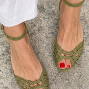 Isa | Sandalias Trenzadas Doradas
