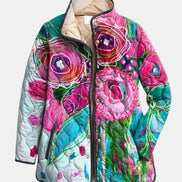 Chaqueta Acolchada Acuarela Floral
