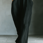 Vestido Maxi Kimono de Mezcla de Algodón