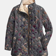 Chaqueta Acolchada Flores Secas