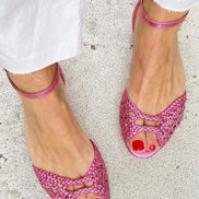 Isa | Sandalias Trenzadas Doradas
