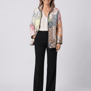 Chaqueta Acolchada Patchwork Bohemio