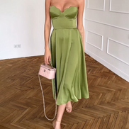 Liora | Vestido Midi Elegante Sin Tirantes