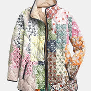 Chaqueta Acolchada Patchwork Bohemio
