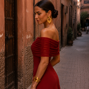 Vestido de Toledo en terracota