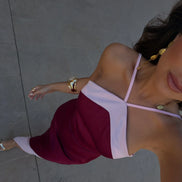 Vestido Oasis en burdeos