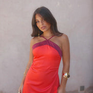 Vestido Oasis en rojo