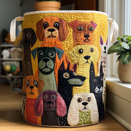 Muchos perros | Cesta de almacenamiento acolchada