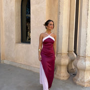 Vestido Oasis en burdeos
