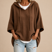 Mirella | Poncho de Punto con Capucha