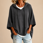 Mirella | Poncho de Punto con Capucha