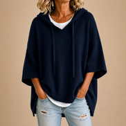 Mirella | Poncho de Punto con Capucha
