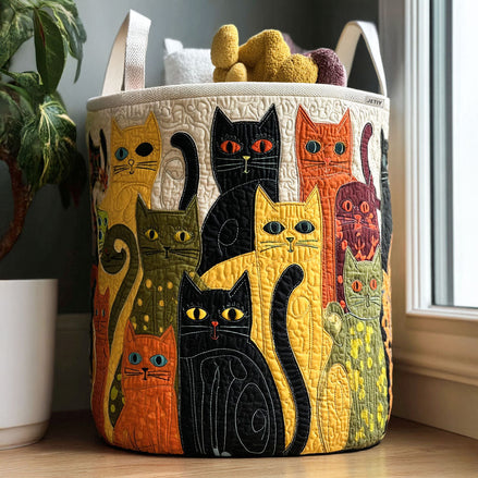 Carnaval de Gatos | Cesta de Almacenamiento Acolchada