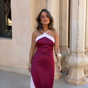 Vestido Oasis en burdeos
