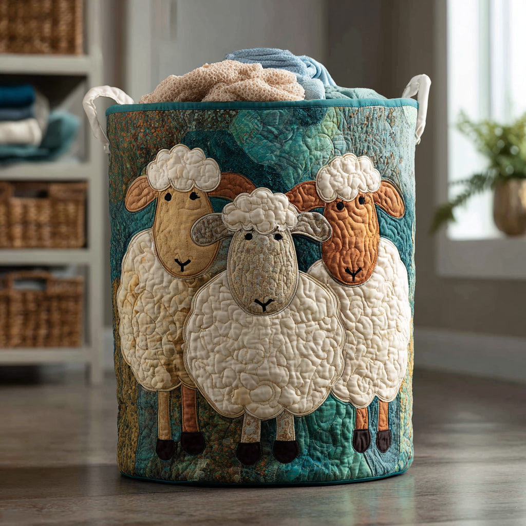 Moutons Joyeux | Cesta de almacenamiento acolchada
