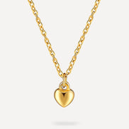 Collar con colgante de corazón de alivio