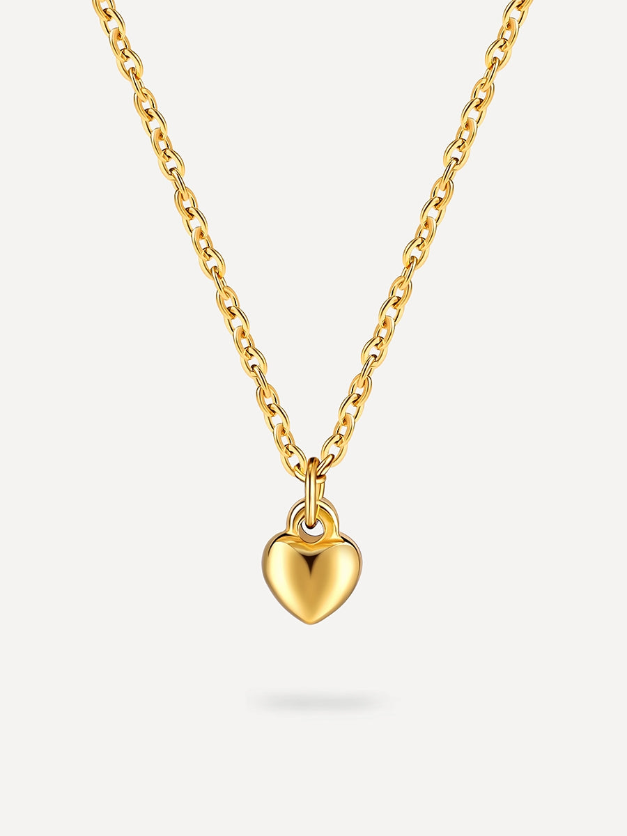 Collar con colgante de corazón de alivio