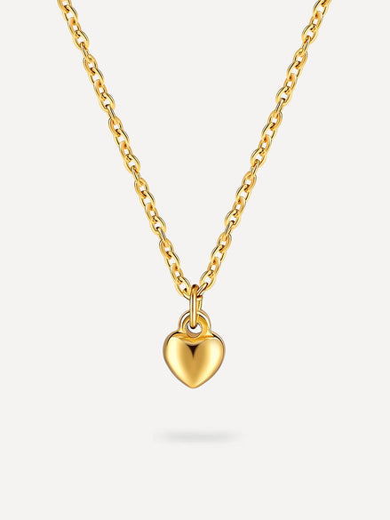 Collar con colgante de corazón de alivio