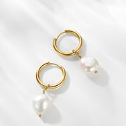 Pendientes Contemporary Pearl