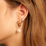 Pendientes Contemporary Pearl