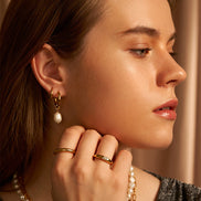 Pendientes Contemporary Pearl