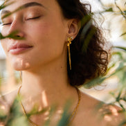 Pendientes Brillantes en Forma de Hoja