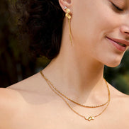 Pendientes Brillantes en Forma de Hoja