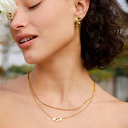 Pendientes Brillantes en Forma de Hoja