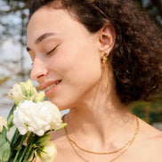 Pendientes Brillantes en Forma de Hoja