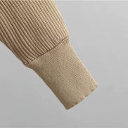 Conjunto de Punto Acanalado con Top Cruzado y Pantalón Jogger