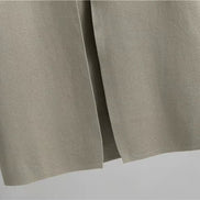 Conjunto 3 piezas de viscosa con top canalé y cárdigan