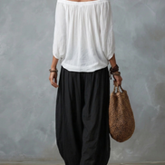 Luna | Conjunto con Hombros Descubiertos y Pantalón Fluido