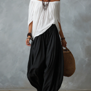 Luna | Conjunto con Hombros Descubiertos y Pantalón Fluido