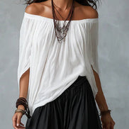 Luna | Conjunto con Hombros Descubiertos y Pantalón Fluido