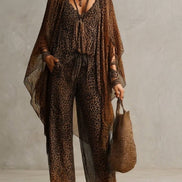 Conjunto Tres Piezas Bohemio Leopardo Degradado